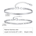 1/2/3pcs Chain Bracelet for Men Women, Stainless Steel Twisted Rope Cuban Wristband, Hip Hop Minimalist - Visuel 7 | SAMAG
