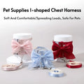 Cute Adjustable Bowknot Cat Harness Leash Escape Proof Shiny Bowknot Pet Harness Traction Rope Pet Decoration