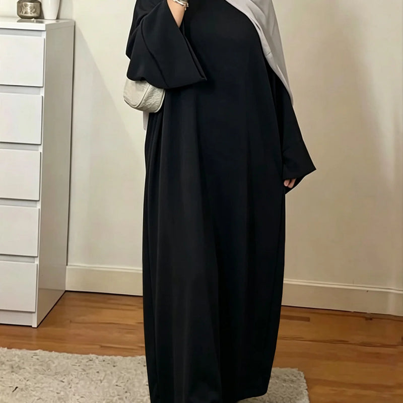 Muslim Abaya Dress for Women Solid Color Loose Long | SAMAG