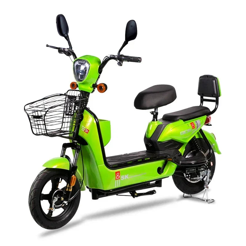 New Electric Bicycles Lead-acid Lithium Battery 48V 12A  20A Urban Electric Scooter 14" Two-wheeled Battery Car Adult Mobility