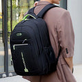 Unisex Large Capacity Backpack, Business Travel Laptop Bag, Multi-Compartment Design, Adjustable Straps, Ideal for Work Leisure