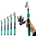 Bass Pike Carp Fishing Rod Combo Catfish Rod 1.8-3.6M Telescopic Fishing Rod and Spinning Fishing Reel Fishing Set Rod+Reel