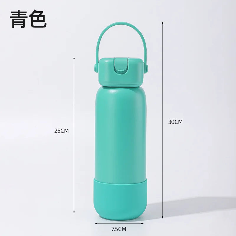 18oz24oz32oz Thermos Bottle With Straw Stainless Steel Car Thermal Cup Sports Water Bottles Keeps Cold and Heat Thermal Mug