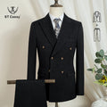 ST Cassy Light Brown Elegant Man Suits High Quality Two-Piece Dress Wedding Party Outfit for Man Blazer Luxury Man Dinner Suit