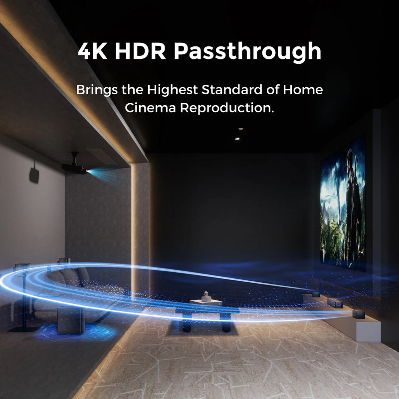 ULTIMEA Poseidon D80 Boom 7.1ch Dolby Atmos Soundbar Surround Sound, Wireless Subwoofer & 4 Surround Speakers, BassMX Technology