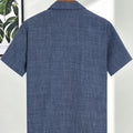 Men's Casual Linen Short Sleeve Shirts Drip Outfits Man | SAMAG