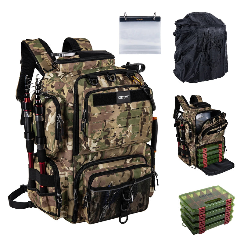 Goture 45L Large Fishing Backpack 900D Water - Resistant - View 19 | SAMAG