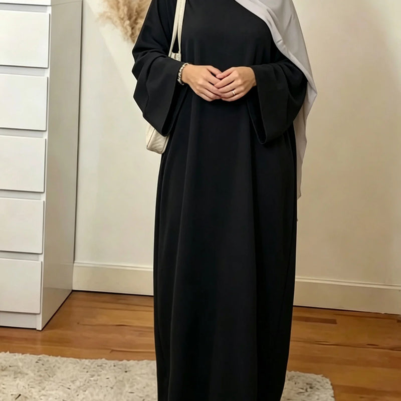 Muslim Abaya Dress for Women Solid Color Loose Long | SAMAG