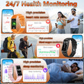 2026 New Smart Bracelet Men Women Sleep Health Monitor Sports Fitness Tracker 10ATM Waterproof 15 Days Battery Life Smartwatches
