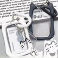 Cute  Photocard Keychain Case - Clear PVC Card Holder with Key Ring for Backpack, Protective Display Sleeve for Idol Photo, Gift for Fans Collectors