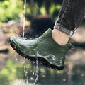 Men women's casual rain boots four seasons waterproof non-slip outdoor wading fishing water shoes car wash chef couple rain shoe