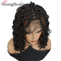 StrongBeauty Full Double Lace Glueless Braided Wig Square Knotless Box Braided Wigs Women Wig with Baby Hair 16"