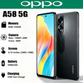 New OPPO A58 5G 6.72" Big Screen Cellphone 5000mAh Battery 33W Charger 50MP AI Camera Global Version Dual-SIM Smartphone 8+256GB