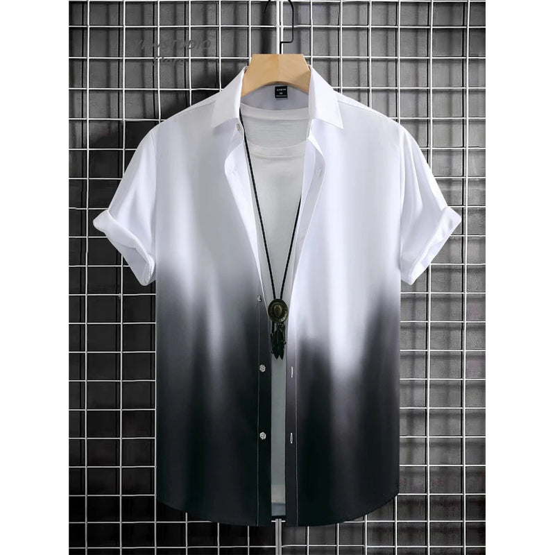 Men's Shirt Gradient Design Graphic 3D Print Summer | SAMAG