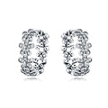 925 Sterling Silver Simple Gold U - shaped Earrings Jewelry Versatile Hoop For Women Fine Birthday Party - Visuel 21 | SAMAG