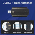 KEBIDUMEI WiFi 6 1800Mbps USB Adapter USB3.0 Dual Band 2.4G/5GHz 802.11AX Dongle Driver Free For - Visuel 5 | SAMAG