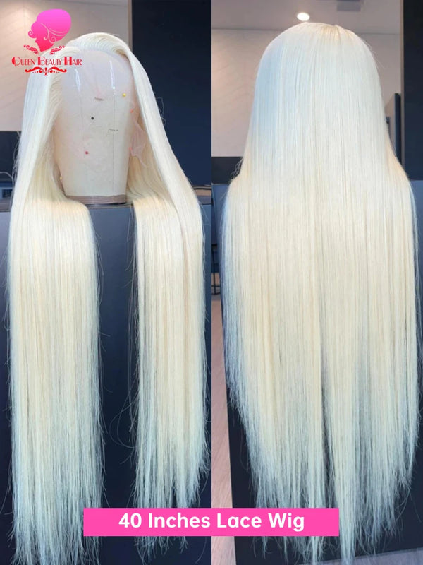 38 40 Inches 360 Lace Frontal Wigs Bone Straight Pre Plucked Transparent Lace Frontal Wig 13x4 13x6 Honey Blonde 613 Lace Front Human Hair Wigs For Women 220 250 Density Free Shipping
