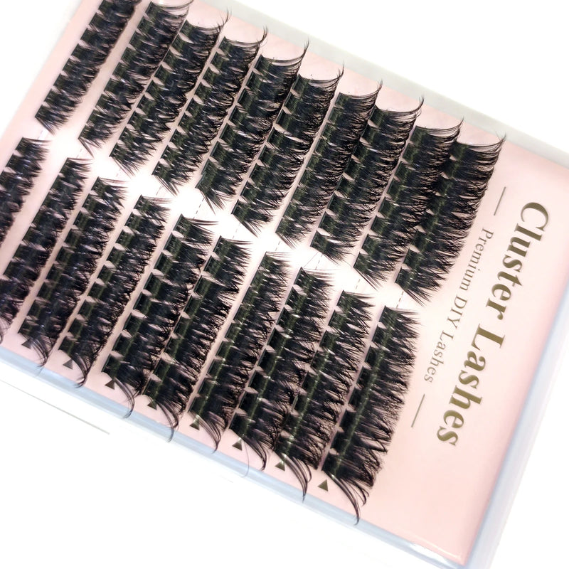 3 Styles Individual Lashes 15rows 390PCS Bottom Lashes Extension Lower Eyelash Clusters  DIY Wispy Natural Look Clear Band