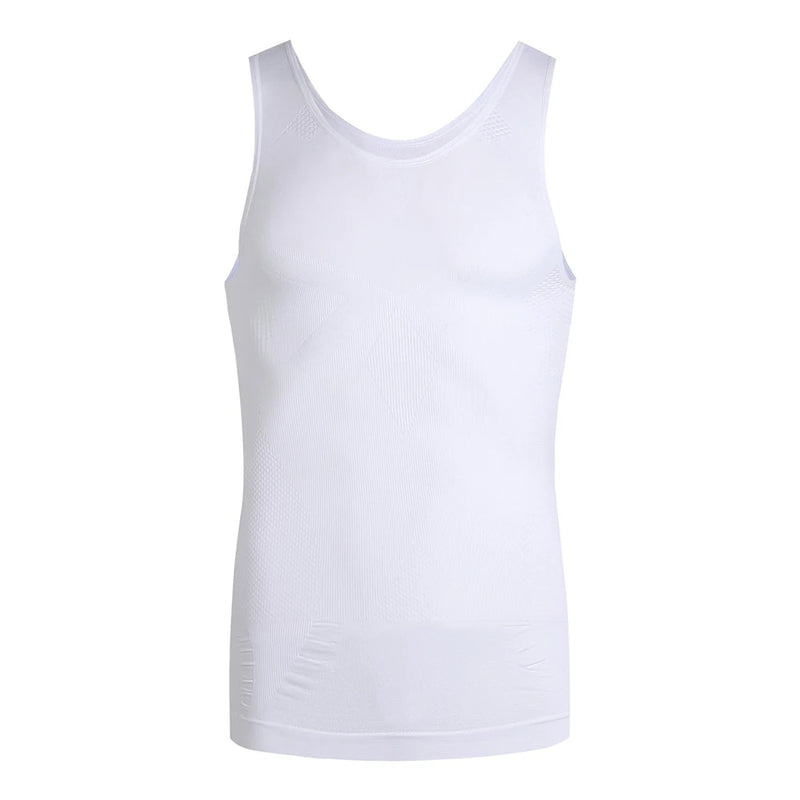 Men Seamless Shapewear Tank Top Chest Tummy Compression Slim Soft Breathable Summer Undershirt Gym Daily Base Layer
