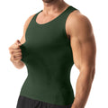 Striped Compression Belt Shaper Vest Men's Tummy Control Sleeveless Top Slim Fit Slimming Elastic Sports Bottoming Underwear New