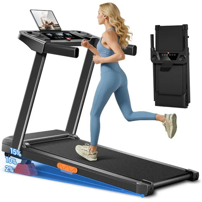 3 - in - 1 Adjustable Treadmill with 15% Incline, Portable | SAMAG