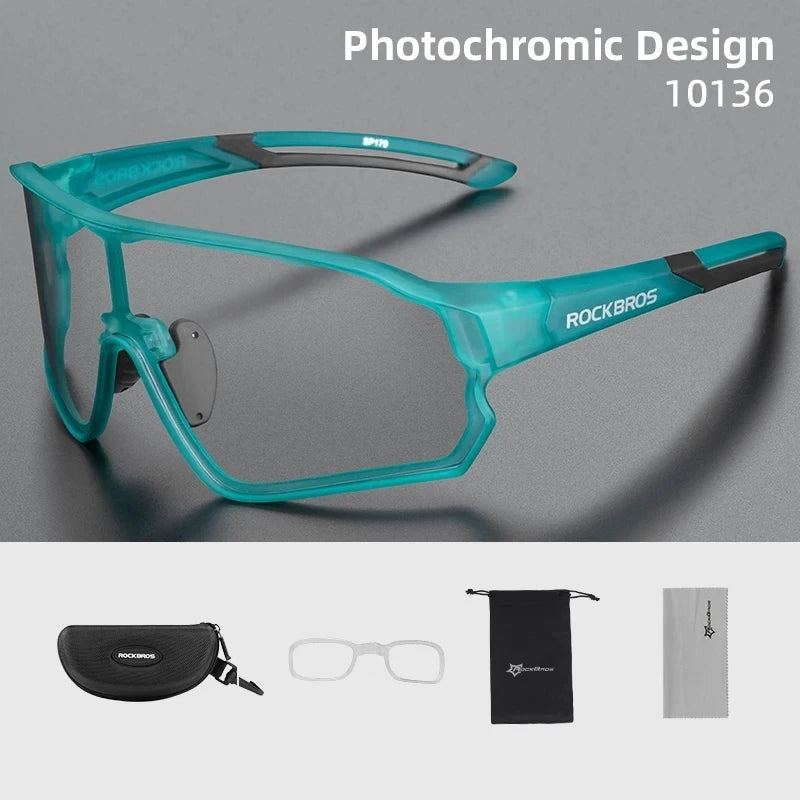 ROCKBROS Photochromic Cycling Glasses UV400 Sunglasses | SAMAG