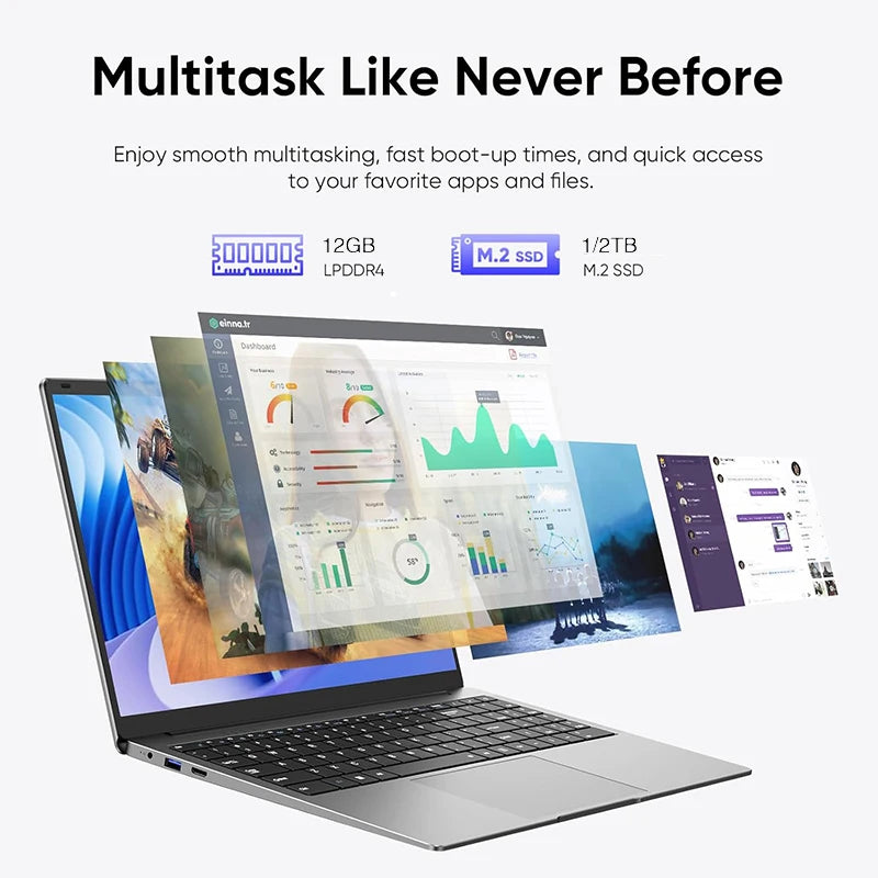 2026 14.1" Laptop Computer Intel Core i7 9850H Atom A3950 Windows 11 Pro Laptops Gaming HD RAM 12GB SSD 1TB Portable Notebook PC