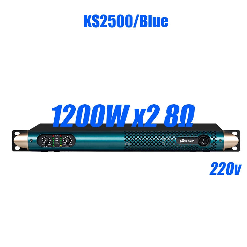 FUHAM KS2500 Power Amplifier 2/4 Channel  8 Ohm 1200W Audio Amplifier Digital Amplifier Audio DJ Stage Performance