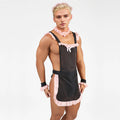 Sexy Erotic Lingerie Cute Male Servant Waiter Uniform Set Men Temptation Cosplay Bell Underwear Apron Adult Porno Sets Halloween