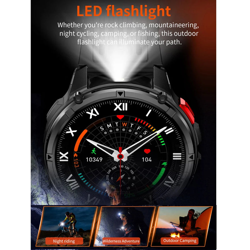 2026 New T-Rex3 Pro 1100mAh Battery Smart Watch GPS path 5ATM Waterproof Sports Run tracker Outdoors Compass Military Smartwatch