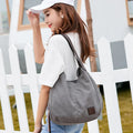 Simple Style Canvas Shoulder Bags For Women Large Capacity Handbag Fashion Shopper Totes Bag High Qualty Purse bolsa feminina