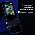 2.0 Inch Metal Touch MP3 MP4 Music Player Bluetooth 5.0 Supports Card, with FM Alarm Clock Pedometer E-Book Built-in Speaker