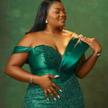 Customized Luxury Aso Ebi Mermaid 3D Lace Pearl | SAMAG