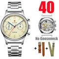 RED STAR 38mm Men's 1963 Chronograph Mechanical Watch Pilot with Seagull Movement ST1901 Air Force Aviation Sapphire Goose 40mm