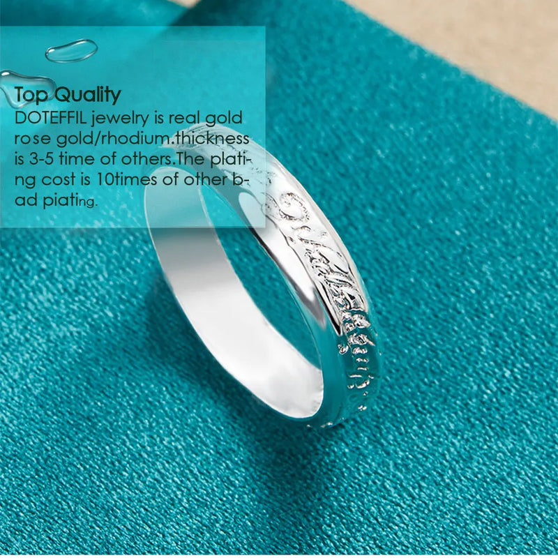 DOTEFFIL 925 Sterling Silver Mageweave Sculpture Ring For Wedding Engagement Party Jewelry