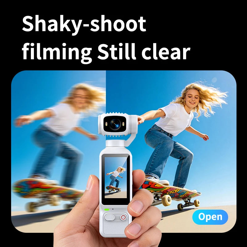 Portable HD 4K Action Camera Manual 90 180 Degree Rotation For YouTube Vlog Video Recording Record Life Handheld Action Camera
