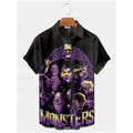 Summer Men's Hawaiian Shirt Movie Figures Horror Vintage | SAMAG