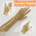 Latex Gloves Ultrathin Transparent Glossy with Oil Shiny Waterproof Elastic Stretchy Smooth Intimate Use Couples Night Lifestyle