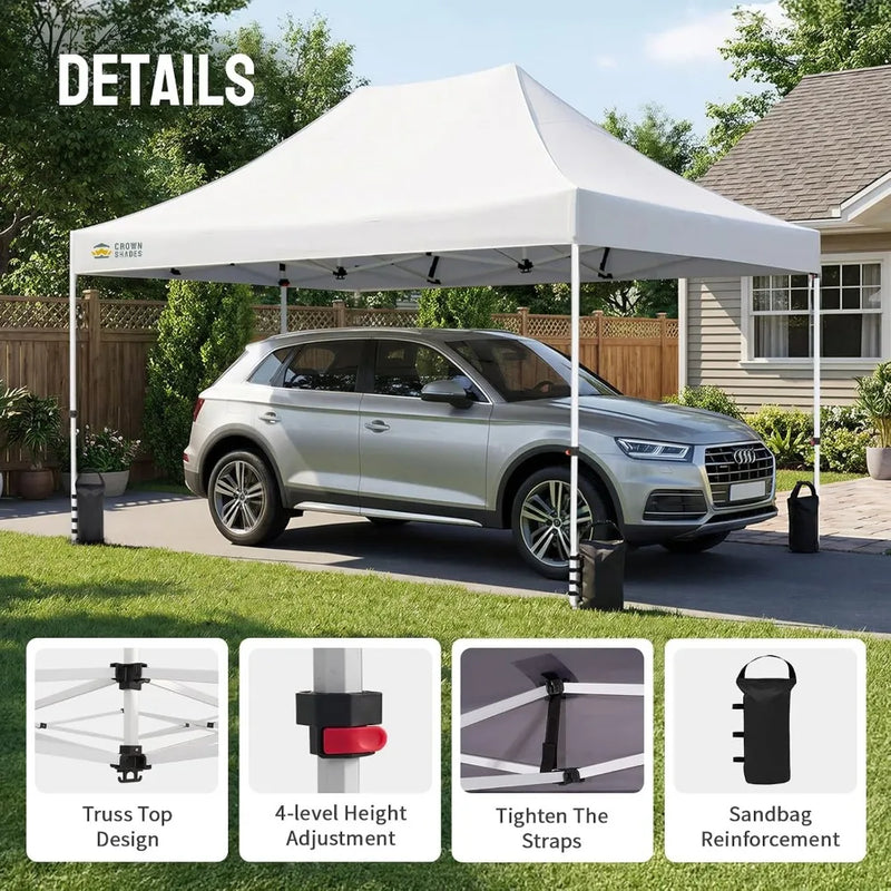 10x15 Commercial Pop Up Canopy Tent, Outdoor Portable - View 3 | SAMAG