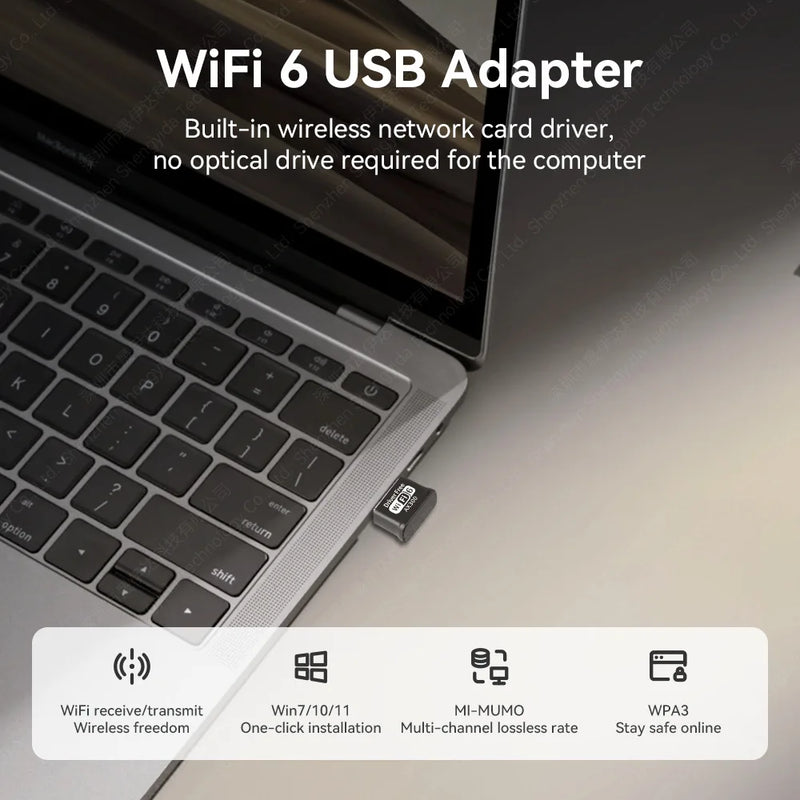 KEBIDUMEI 300Mbps Wireless USB Wifi Adapter 2.4GHz Mini WiFi6 Dongle Network Card Driver Free 150M - Visuel 2 | SAMAG