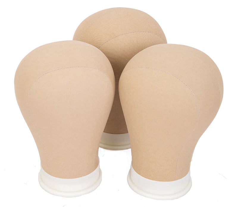 Alileader Canvas Block Poly Head Wig Making Head Weft/Wig Display Styling Mannequin Head Manikin Head Dryer20.5" 21"22.5"23inch