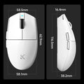 MCHOSE G3 V2 Wireless Gaming Mouse PAW 3395 Sensor Tri-mode 800mAh All-Around Grip Omron Mechanical Switches TTC Silver Wheel