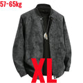 Big Size 8XL Suede Leather Jacket Men Cotton Padded Coat Motorcycle Male Oversize College Large Plus Winter Zipper Windbreaker
