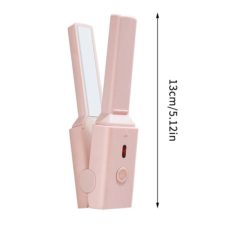 Portable Mini Cute USB Straight Hair Stick Hair Straightener Dormitory Small Power Splint Fluffy Bangs Straight Hair Curling