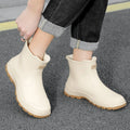 Men's Rain Shoes Non-slip Rubber Boots Fashion Short Tube Rain Boots Slip on Work Water Shoes Outdoor Waterproof Fishing Shoes