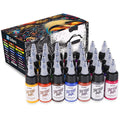 KVM 0.5oz 28 Colors Professional Tattoo Ink for Body Art Natural Plant Micro Pigment Permanent Tattoo Ink for Body Art Paint