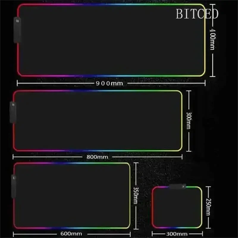 RGB Sakura Scenery  Mousepad Japan Cherry Blossom Gaming Non-slip Table Pad Glowing Keyboard Mouse Pad Laptop Mat With Backlight