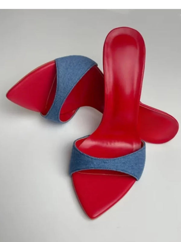 2026Summer New Pointed Thin High-heeled Women's Sandals, Sexy and Comfortable Party Fashionable High-heeled Slippers