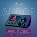 AJAZZ AKP03E/153E Programmable Macro Keyboard  Mechanical Gaming Keyboard Custom Button Mini Keyboard For Multiple Scenario