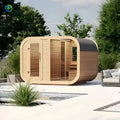 Custom Modern Portable Infrared Steam Sauna Indoor & Outdoor Use Electric Sauna Cabin With Integrated Spa Tub